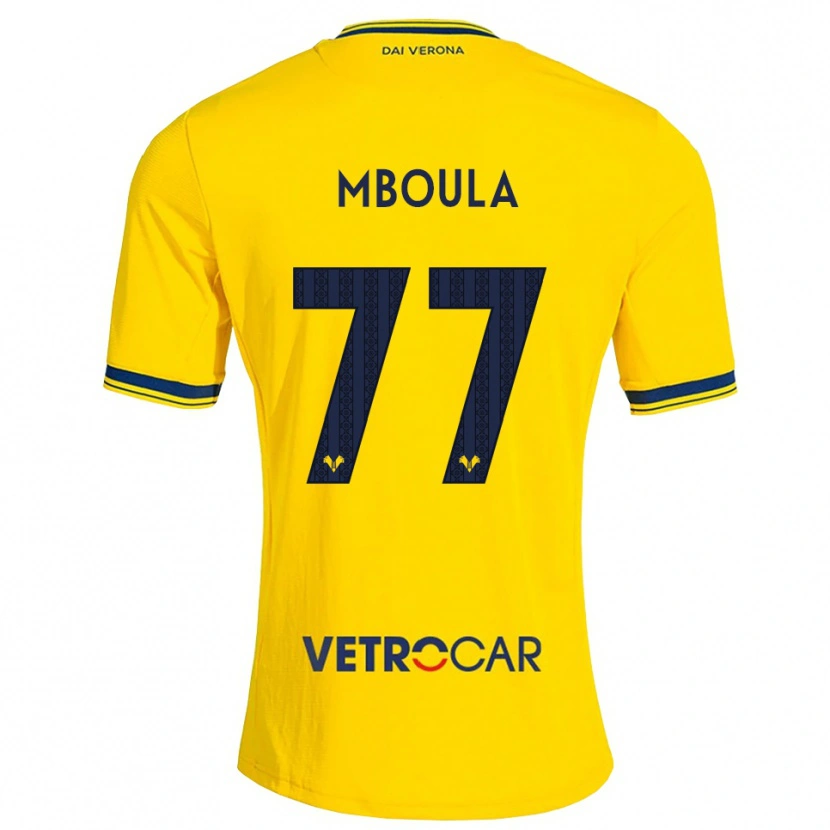 Danxen Damen Jordi Mboula #77 Gelb Rot Auswärtstrikot Trikot 2026/27 T-Shirt