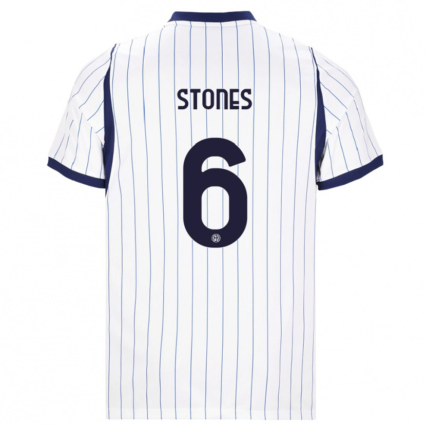 Danxen Damen John Stones #6 Weiß Dunkelblau Auswärtstrikot Trikot 2026/27 T-Shirt