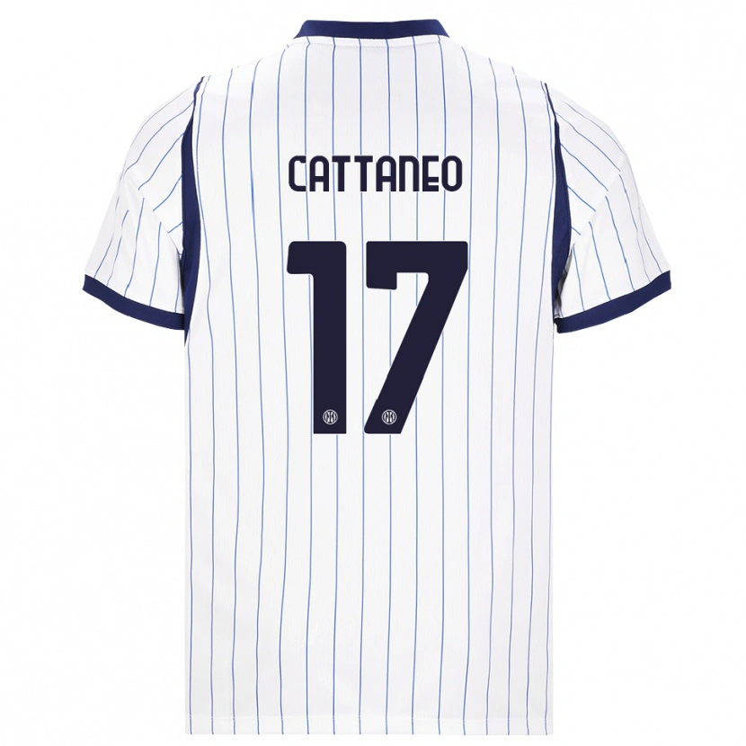 Danxen Damen Filippo Cattaneo #17 Weiß Dunkelblau Auswärtstrikot Trikot 2026/27 T-Shirt