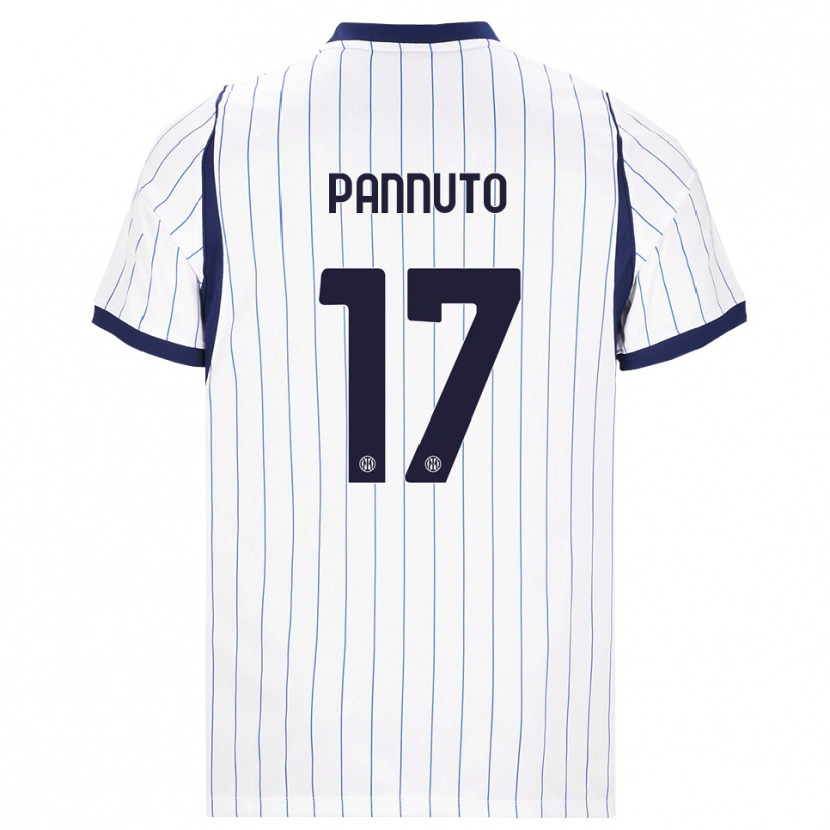 Danxen Damen Mattia Pannuto #17 Weiß Dunkelblau Auswärtstrikot Trikot 2026/27 T-Shirt