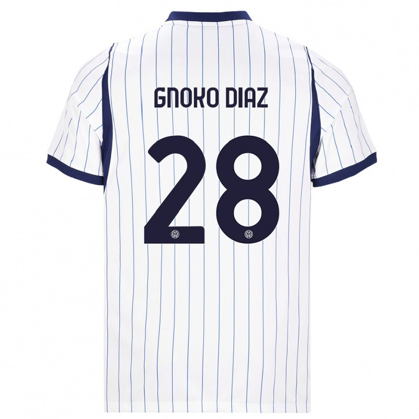 Danxen Damen Hillary Gnoko Diaz #28 Weiß Dunkelblau Auswärtstrikot Trikot 2026/27 T-Shirt