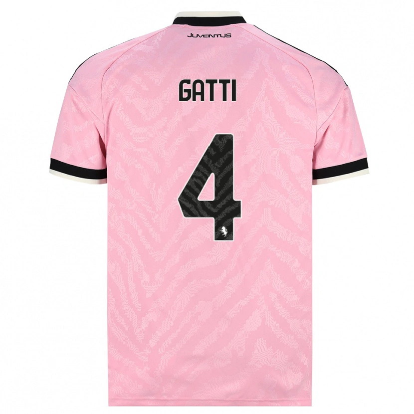 Danxen Damen Federico Gatti #4 Pink Schwarz Auswärtstrikot Trikot 2026/27 T-Shirt