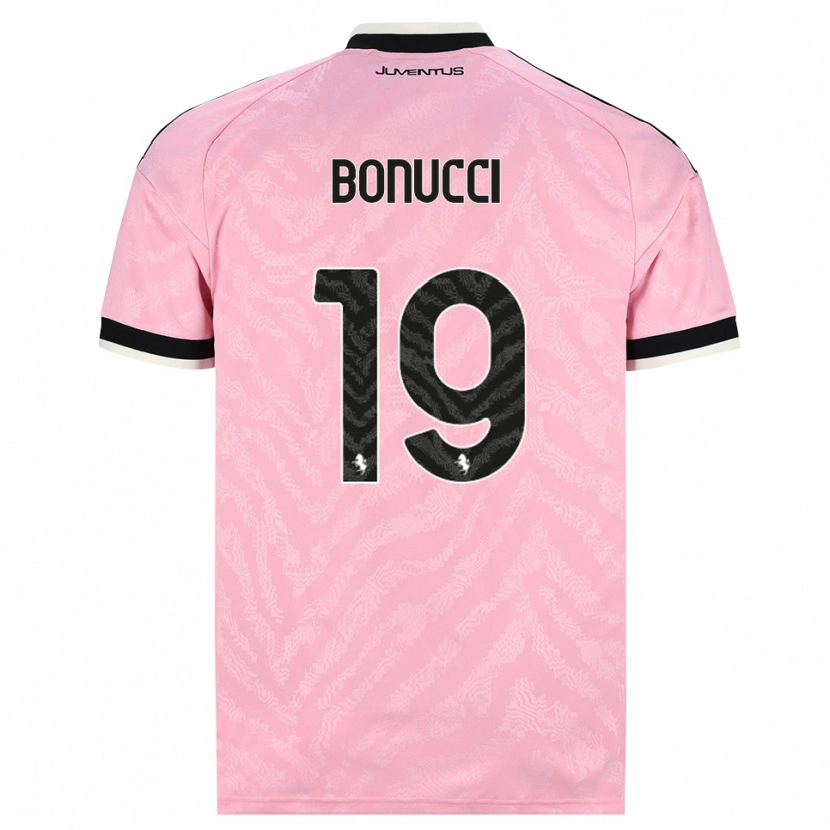 Danxen Damen Leonardo Bonucci #19 Pink Schwarz Auswärtstrikot Trikot 2026/27 T-Shirt