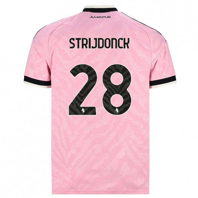 Danxen Damen Bayron Strijdonck #28 Pink Schwarz Auswärtstrikot Trikot 2026/27 T-Shirt