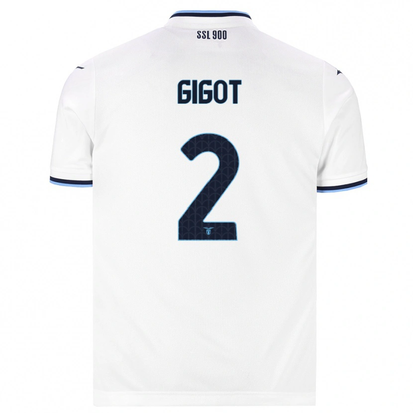 Danxen Damen Samuel Gigot #2 Weiß Dunkelblau Auswärtstrikot Trikot 2026/27 T-Shirt