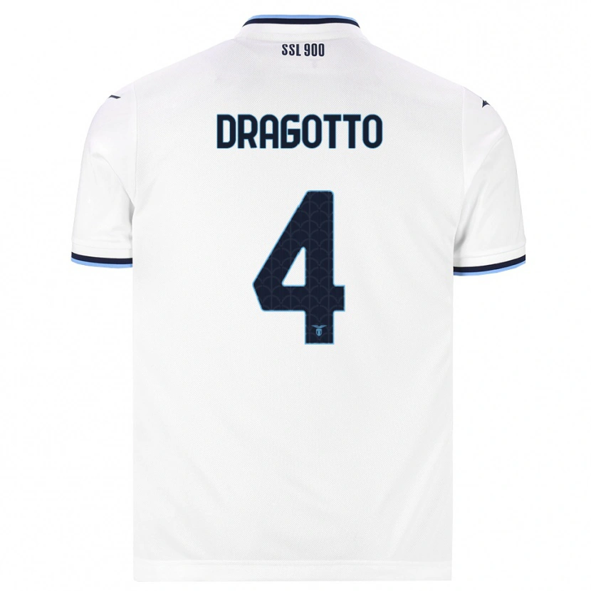 Danxen Damen Tommaso Dragotto #4 Weiß Dunkelblau Auswärtstrikot Trikot 2026/27 T-Shirt