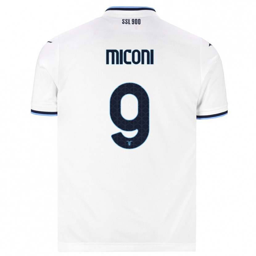 Danxen Damen Lorenzo Miconi #9 Weiß Dunkelblau Auswärtstrikot Trikot 2026/27 T-Shirt