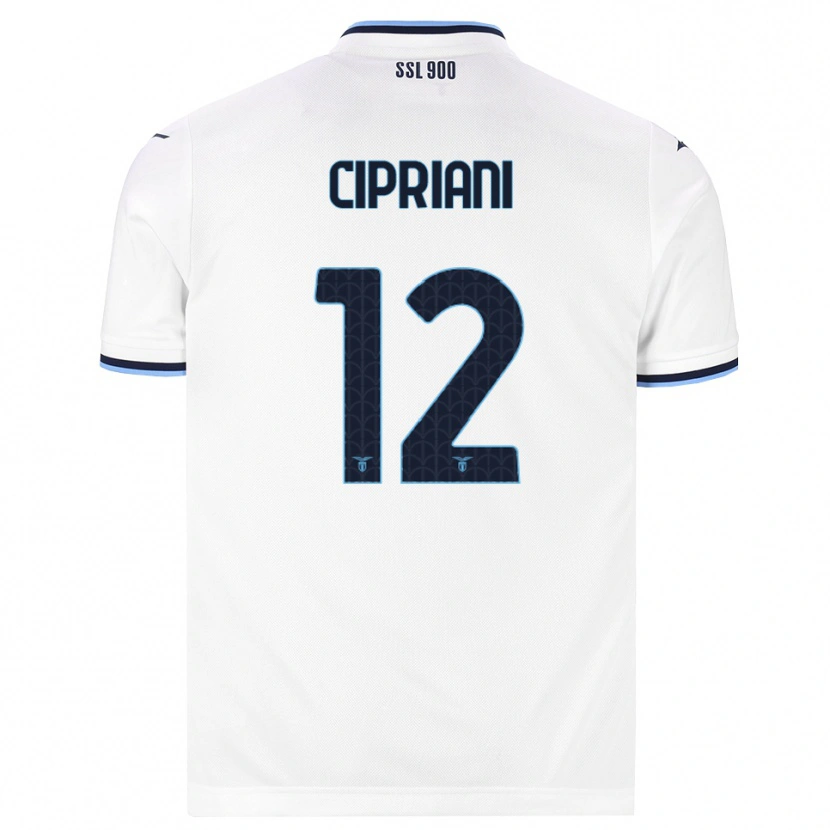Danxen Damen Alessio Cipriani #12 Weiß Dunkelblau Auswärtstrikot Trikot 2026/27 T-Shirt