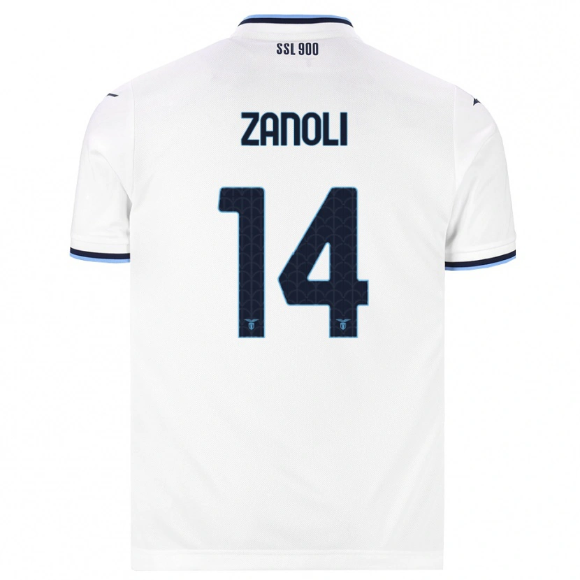 Danxen Damen Martina Zanoli #14 Weiß Dunkelblau Auswärtstrikot Trikot 2026/27 T-Shirt
