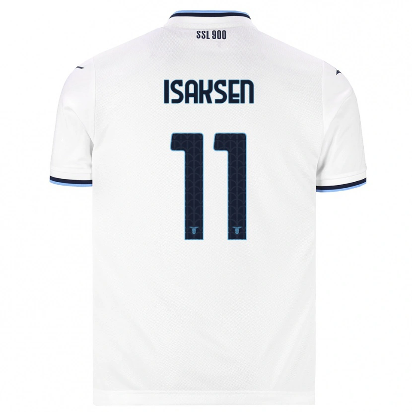 Danxen Damen Gustav Isaksen #11 Weiß Dunkelblau Auswärtstrikot Trikot 2026/27 T-Shirt