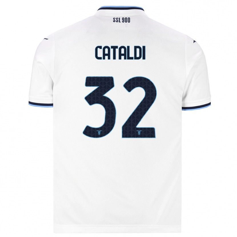 Danxen Damen Danilo Cataldi #32 Weiß Dunkelblau Auswärtstrikot Trikot 2026/27 T-Shirt