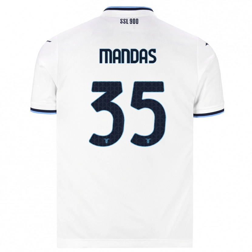 Danxen Damen Christos Mandas #35 Weiß Dunkelblau Auswärtstrikot Trikot 2026/27 T-Shirt