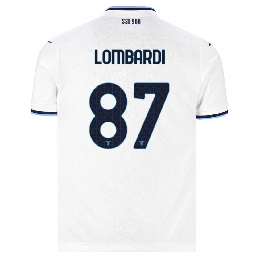 Danxen Damen Cristiano Lombardi #87 Weiß Dunkelblau Auswärtstrikot Trikot 2026/27 T-Shirt