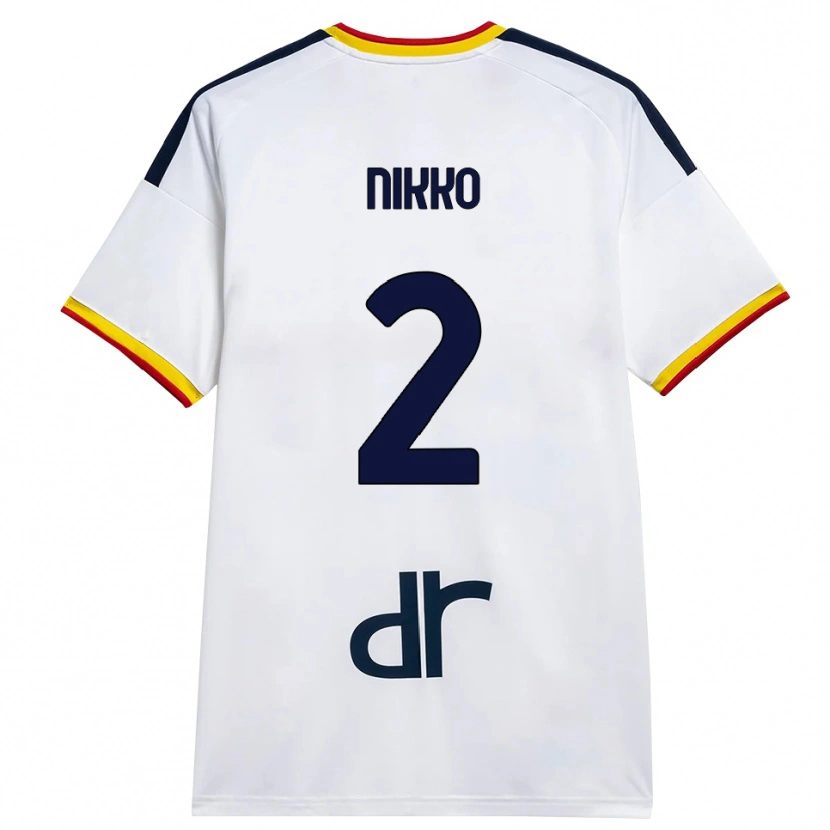 Danxen Damen Jimi Nikko #2 Weiß Gelb Rot Auswärtstrikot Trikot 2026/27 T-Shirt