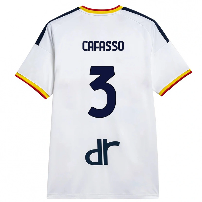 Danxen Damen Giuseppe Cafasso #3 Weiß Gelb Rot Auswärtstrikot Trikot 2026/27 T-Shirt
