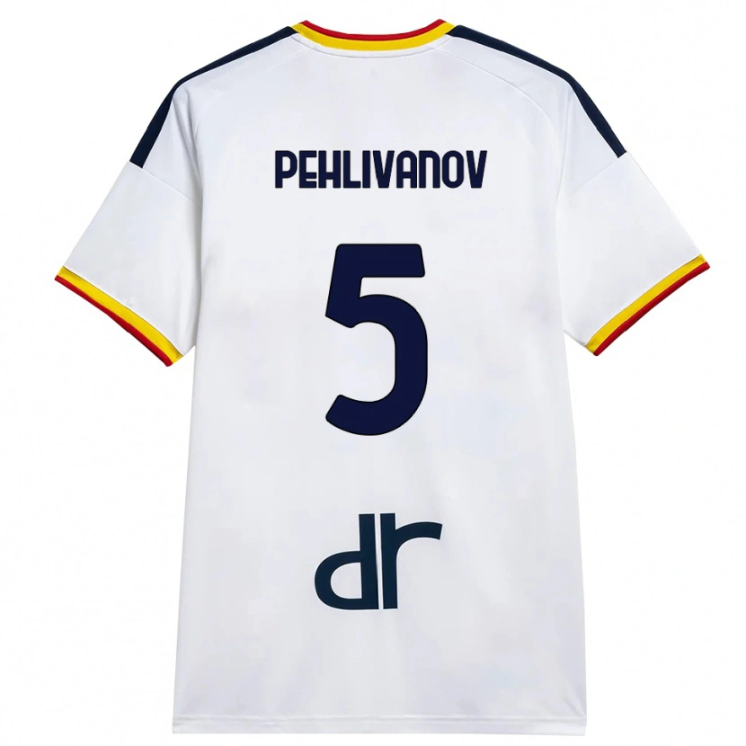 Danxen Damen Cristian Pehlivanov #5 Weiß Gelb Rot Auswärtstrikot Trikot 2026/27 T-Shirt