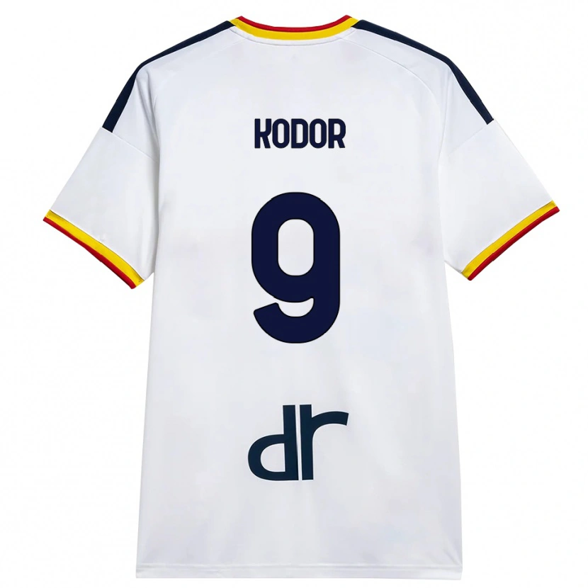Danxen Damen Jason Kodor #9 Weiß Gelb Rot Auswärtstrikot Trikot 2026/27 T-Shirt