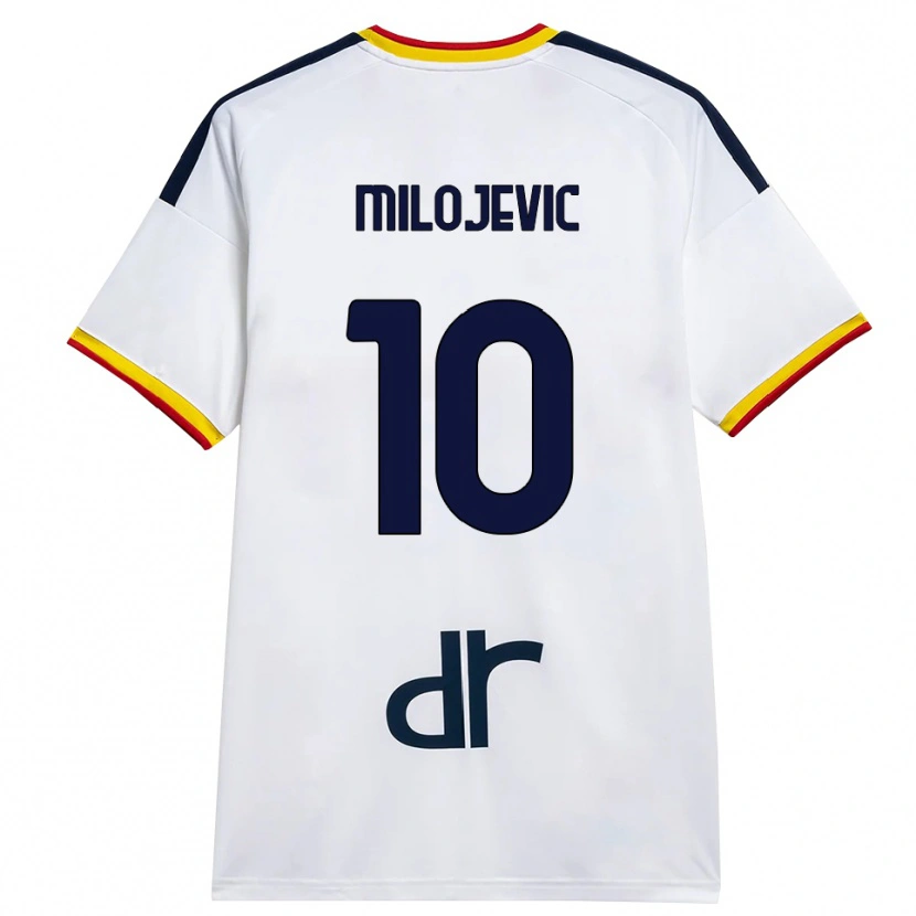 Danxen Damen Nemanja Milojevic #10 Weiß Gelb Rot Auswärtstrikot Trikot 2026/27 T-Shirt