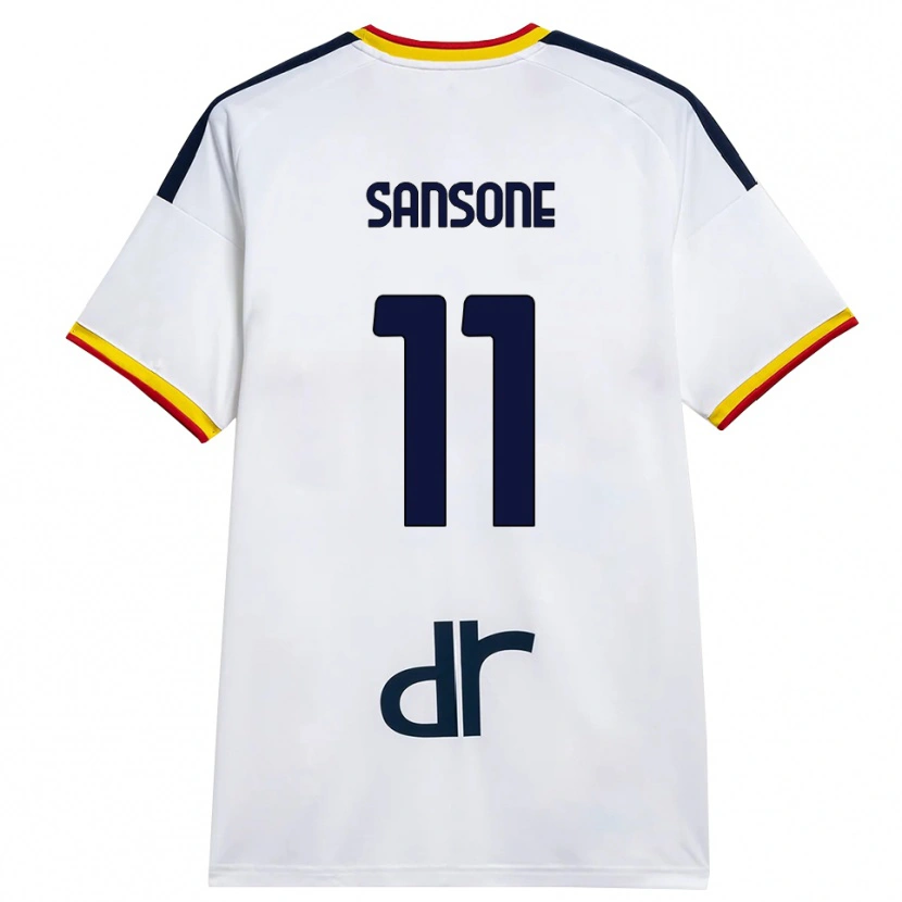 Danxen Damen Nicola Sansone #11 Weiß Gelb Rot Auswärtstrikot Trikot 2026/27 T-Shirt