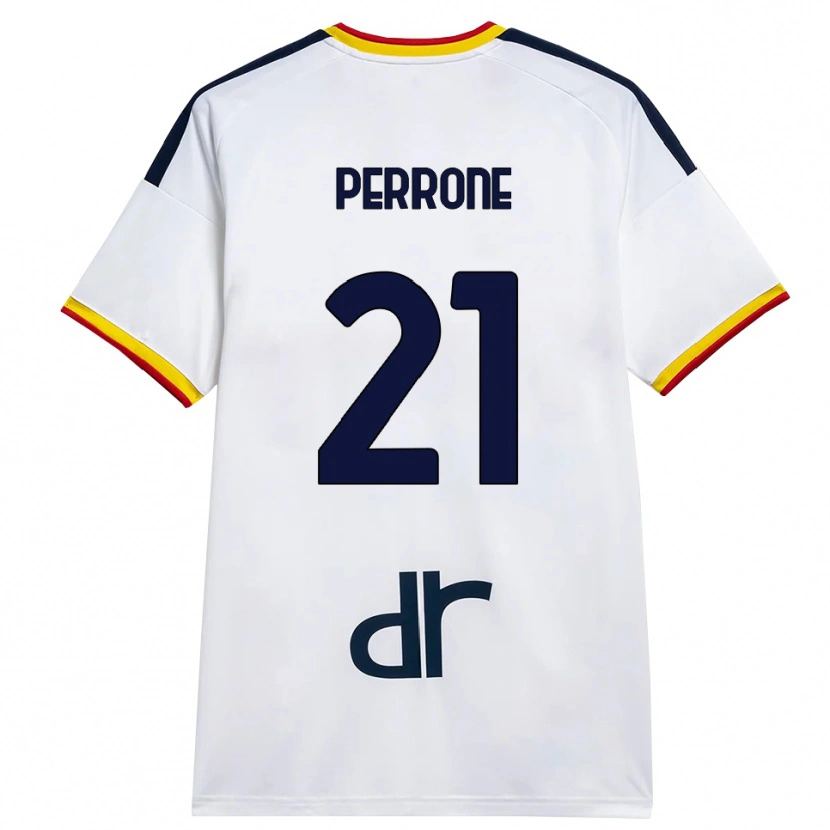 Danxen Damen Samuele Perrone #21 Weiß Gelb Rot Auswärtstrikot Trikot 2026/27 T-Shirt