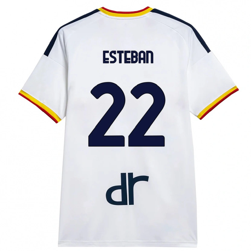 Danxen Damen Paco Esteban #22 Weiß Gelb Rot Auswärtstrikot Trikot 2026/27 T-Shirt
