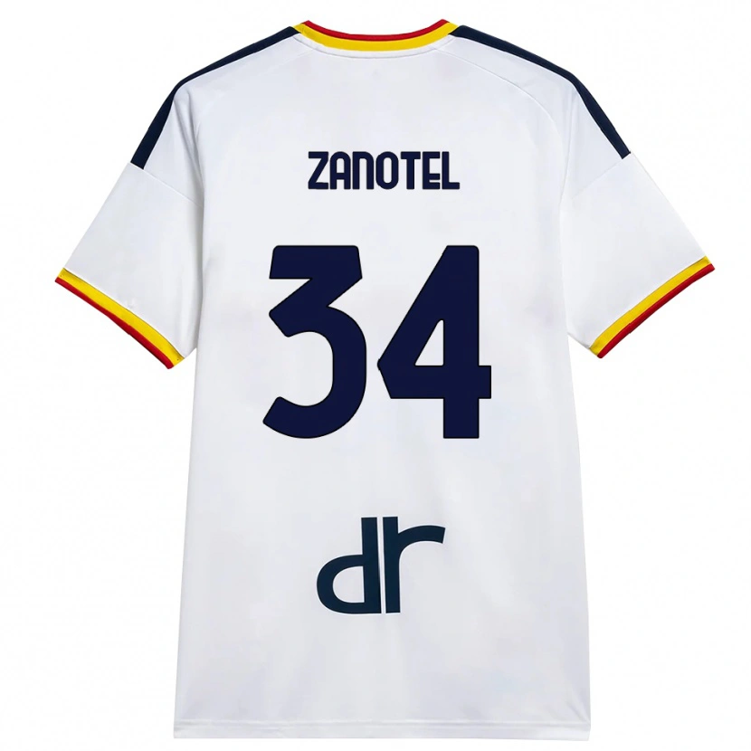 Danxen Damen Giovanni Zanotel #34 Weiß Gelb Rot Auswärtstrikot Trikot 2026/27 T-Shirt