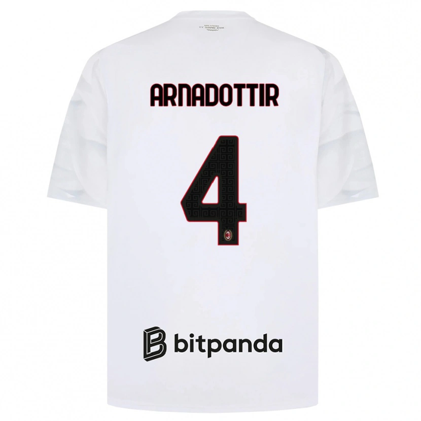 Danxen Damen Guony Arnadottir #4 Weiß Rot Schwarz Auswärtstrikot Trikot 2026/27 T-Shirt