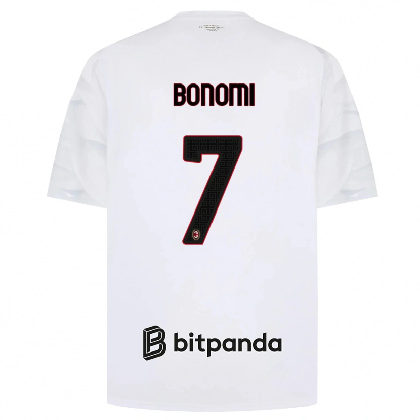 Danxen Damen Alessandro Bonomi #7 Weiß Rot Schwarz Auswärtstrikot Trikot 2026/27 T-Shirt