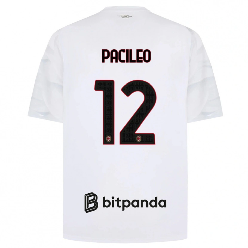 Danxen Damen Alessandro Pacileo #12 Weiß Rot Schwarz Auswärtstrikot Trikot 2026/27 T-Shirt