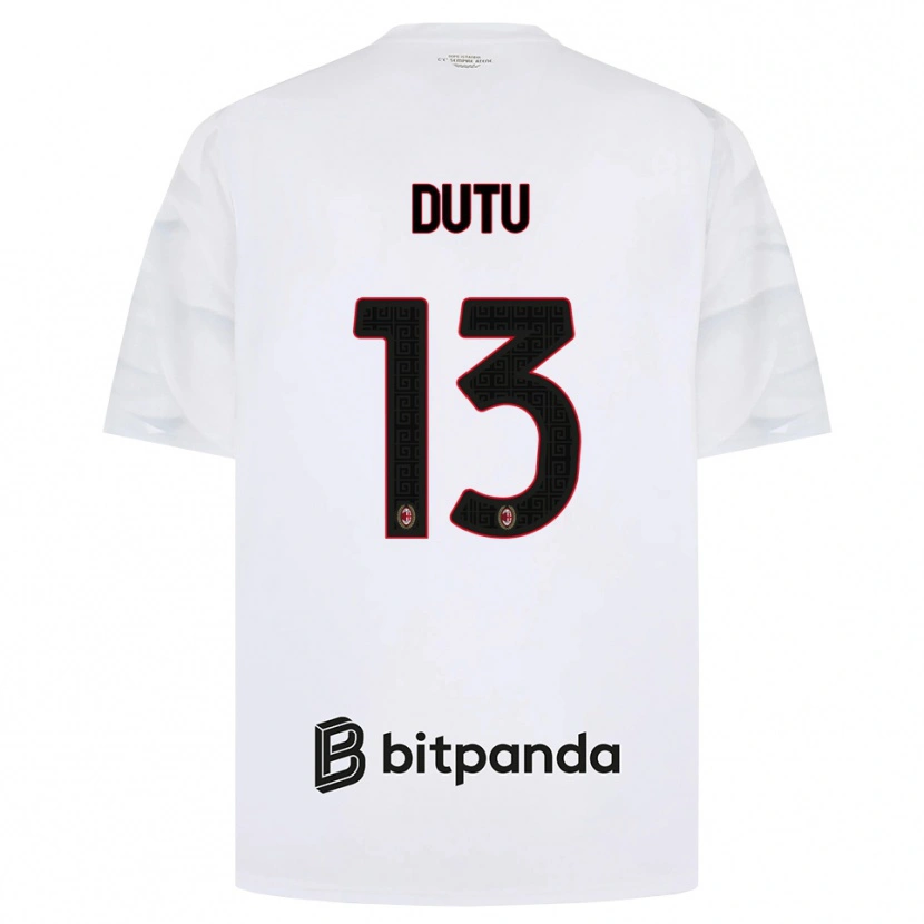 Danxen Damen Matteo Dutu #13 Weiß Rot Schwarz Auswärtstrikot Trikot 2026/27 T-Shirt