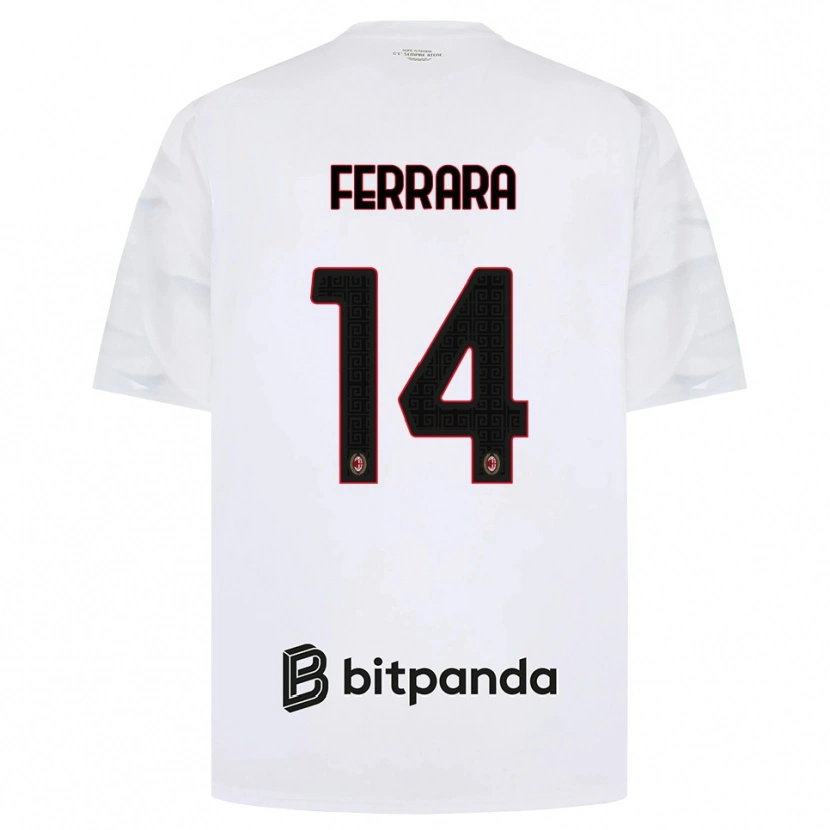Danxen Damen Francesco Ferrara #14 Weiß Rot Schwarz Auswärtstrikot Trikot 2026/27 T-Shirt