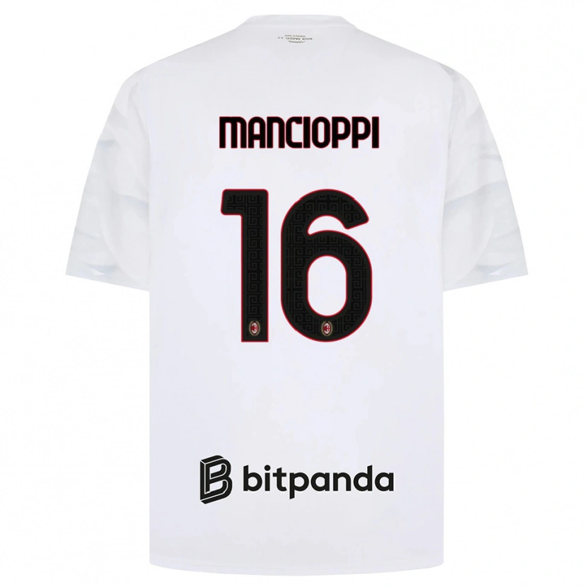 Danxen Damen Tommaso Mancioppi #16 Weiß Rot Schwarz Auswärtstrikot Trikot 2026/27 T-Shirt