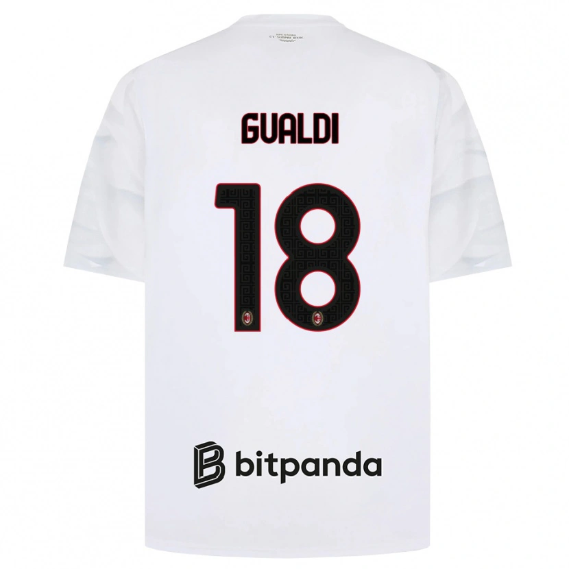 Danxen Damen Andrea Gualdi #18 Weiß Rot Schwarz Auswärtstrikot Trikot 2026/27 T-Shirt