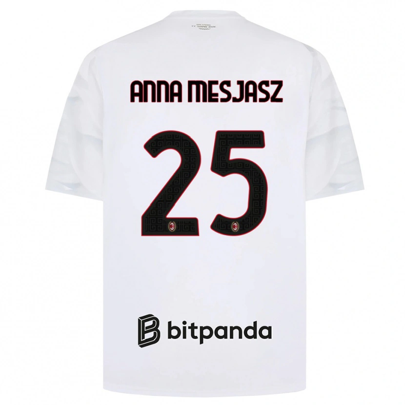 Danxen Damen Małgorzata Anna Mesjasz #25 Weiß Rot Schwarz Auswärtstrikot Trikot 2026/27 T-Shirt