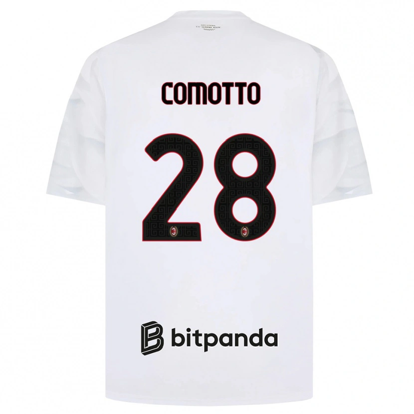 Danxen Damen Christian Comotto #28 Weiß Rot Schwarz Auswärtstrikot Trikot 2026/27 T-Shirt