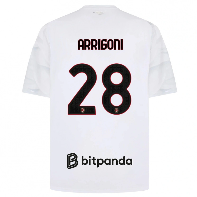 Danxen Damen Giorgia Arrigoni #28 Weiß Rot Schwarz Auswärtstrikot Trikot 2026/27 T-Shirt