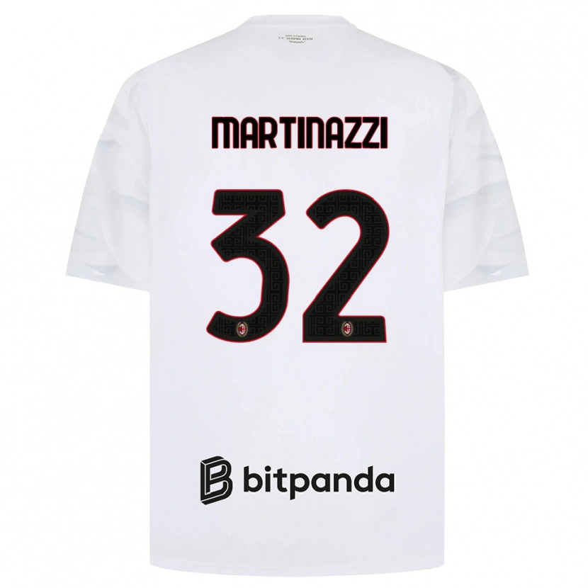 Danxen Damen Luca Martinazzi #32 Weiß Rot Schwarz Auswärtstrikot Trikot 2026/27 T-Shirt