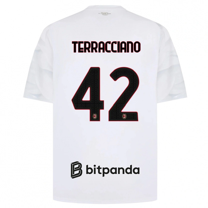 Danxen Damen Filippo Terracciano #42 Weiß Rot Schwarz Auswärtstrikot Trikot 2026/27 T-Shirt