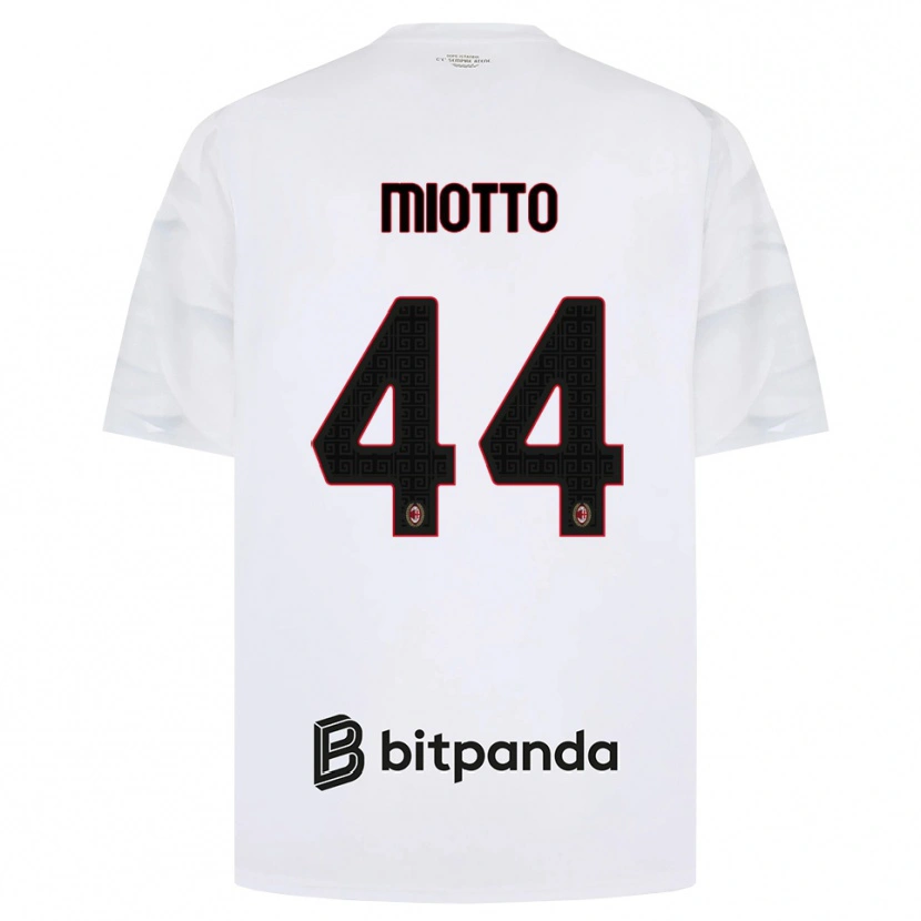Danxen Damen Giorgia Miotto #44 Weiß Rot Schwarz Auswärtstrikot Trikot 2026/27 T-Shirt