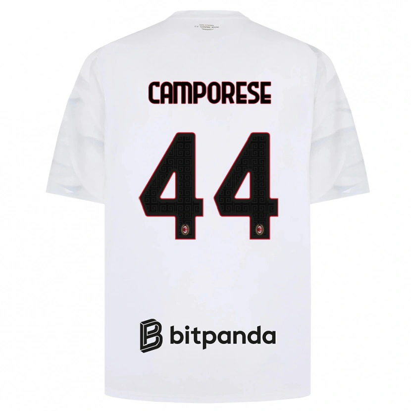 Danxen Damen Michele Camporese #44 Weiß Rot Schwarz Auswärtstrikot Trikot 2026/27 T-Shirt