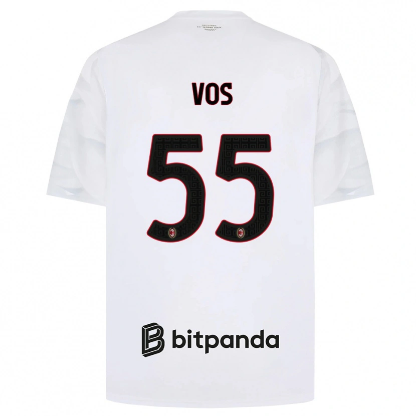 Danxen Damen Silvano Vos #55 Weiß Rot Schwarz Auswärtstrikot Trikot 2026/27 T-Shirt