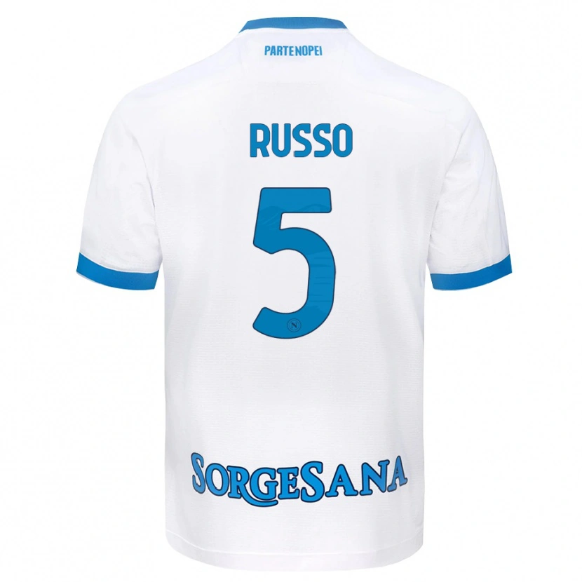 Danxen Damen Lorenzo Russo #5 Weiß Hellblau Auswärtstrikot Trikot 2026/27 T-Shirt
