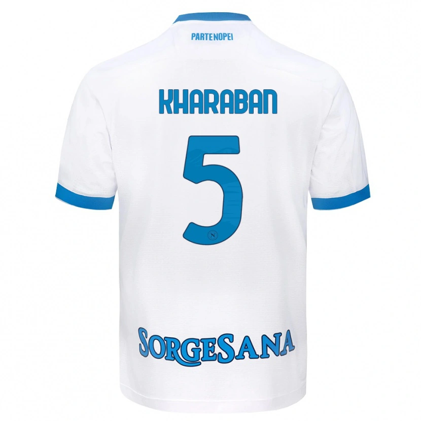 Danxen Damen Vitaliy Kharaban #5 Weiß Hellblau Auswärtstrikot Trikot 2026/27 T-Shirt