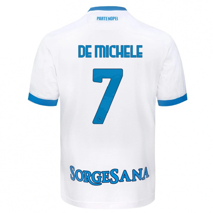Danxen Damen Marco De Michele #7 Weiß Hellblau Auswärtstrikot Trikot 2026/27 T-Shirt