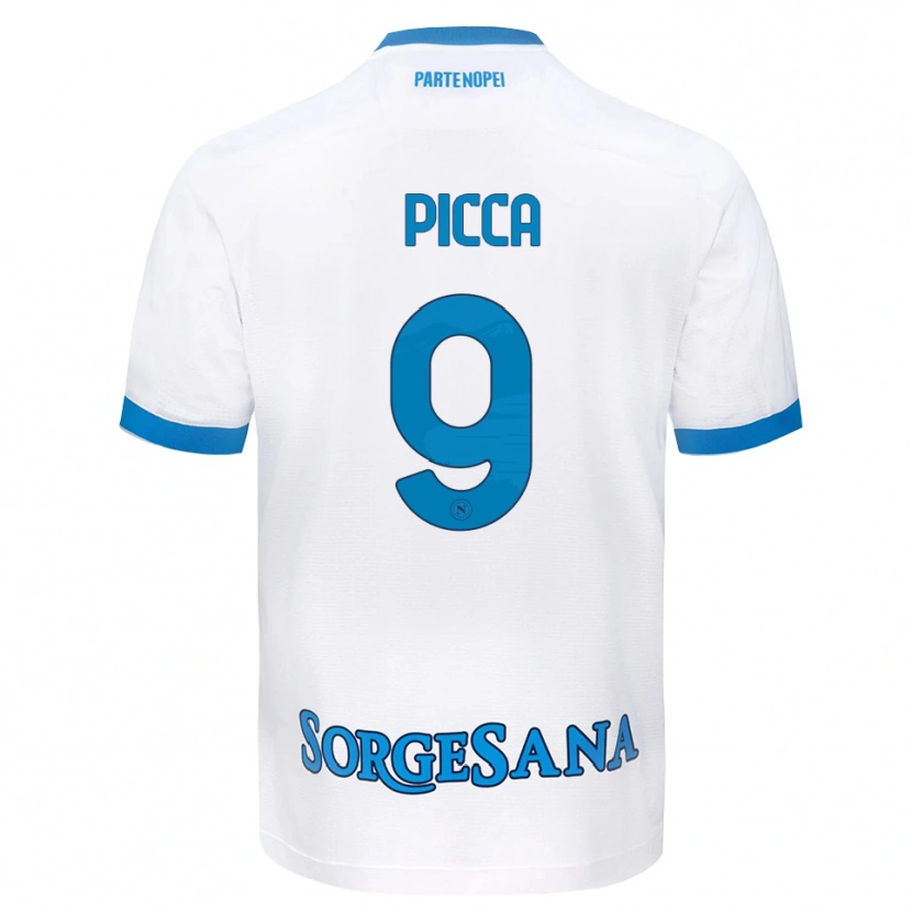 Danxen Damen Luigi Picca #9 Weiß Hellblau Auswärtstrikot Trikot 2026/27 T-Shirt