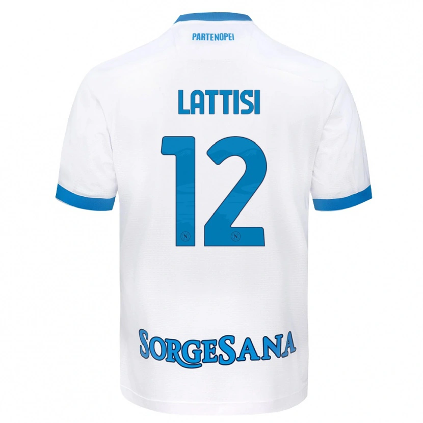 Danxen Damen Francesco Lattisi #12 Weiß Hellblau Auswärtstrikot Trikot 2026/27 T-Shirt