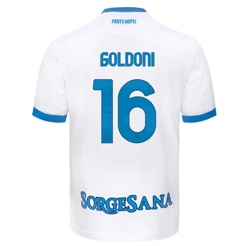 Danxen Damen Eleonora Goldoni #16 Weiß Hellblau Auswärtstrikot Trikot 2026/27 T-Shirt