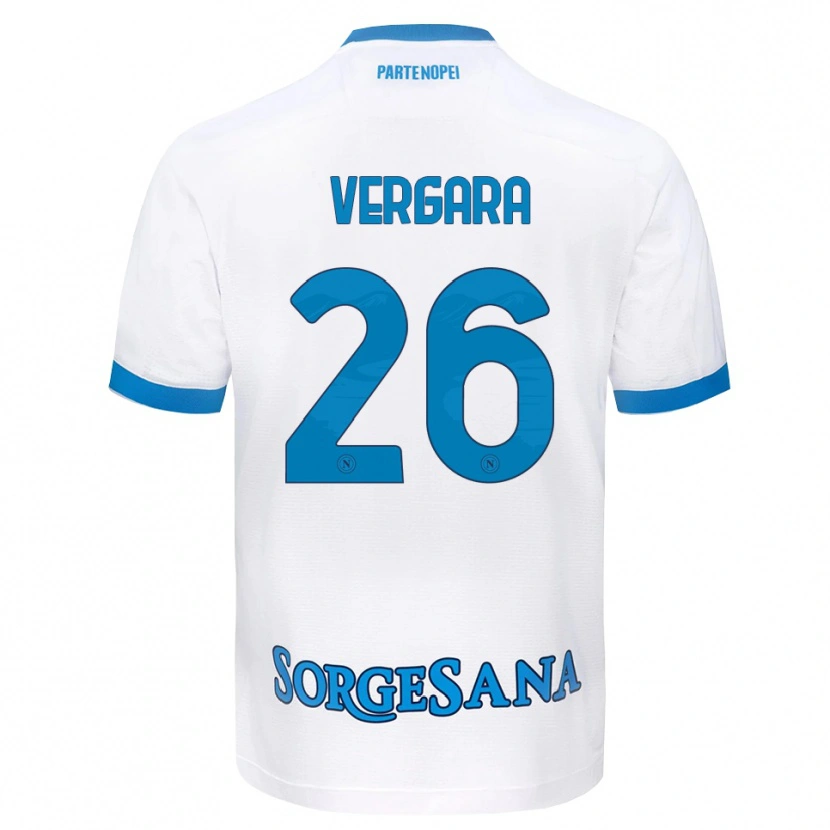 Danxen Damen Antonio Vergara #26 Weiß Hellblau Auswärtstrikot Trikot 2026/27 T-Shirt