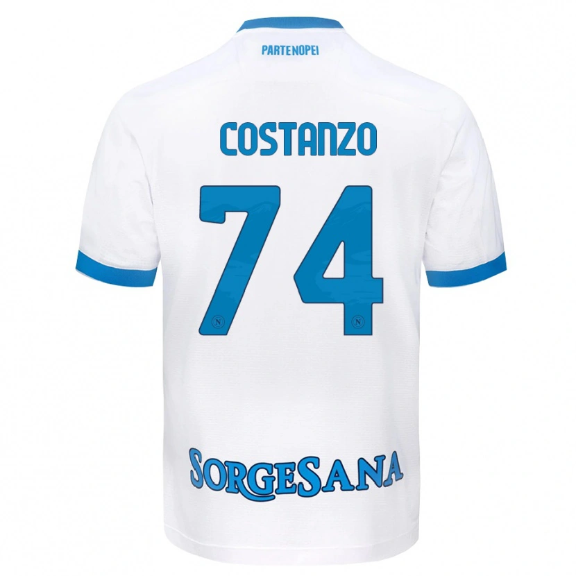 Danxen Damen Davide Costanzo #74 Weiß Hellblau Auswärtstrikot Trikot 2026/27 T-Shirt