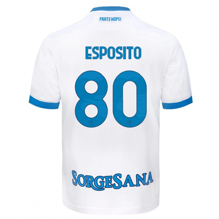 Danxen Damen Luigi Esposito #80 Weiß Hellblau Auswärtstrikot Trikot 2026/27 T-Shirt